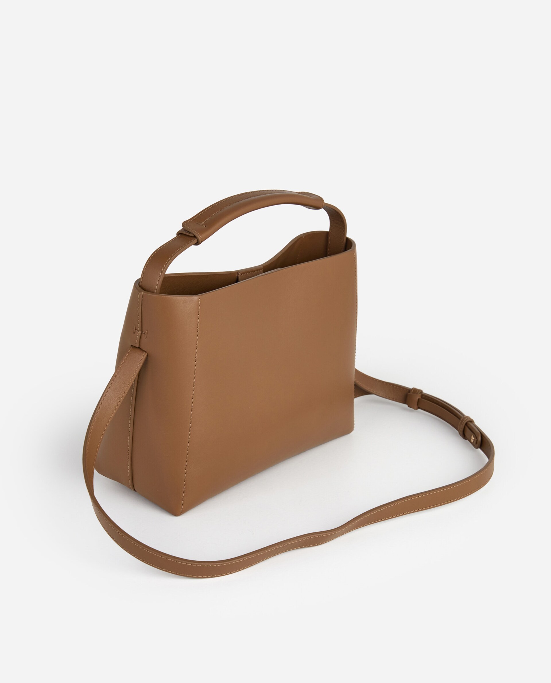 Hedda Midi Handbag Leather Nut | Flattered.com