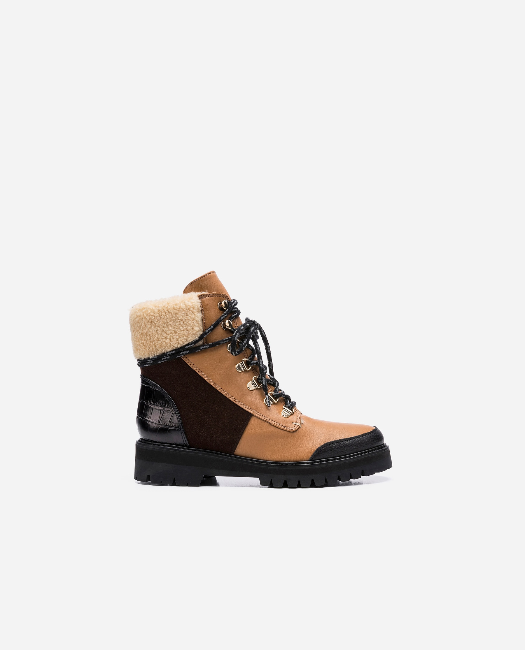 cognac leather boots