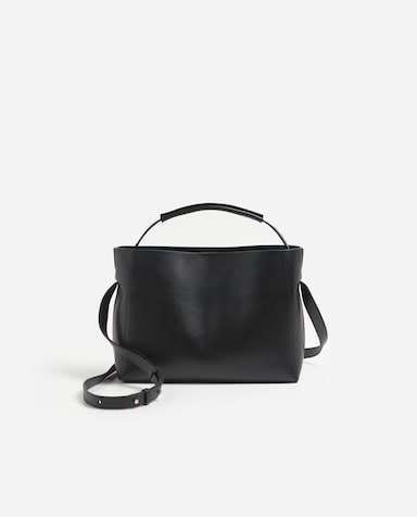 Hedda Midi Handbag Leather Black | Flattered.com
